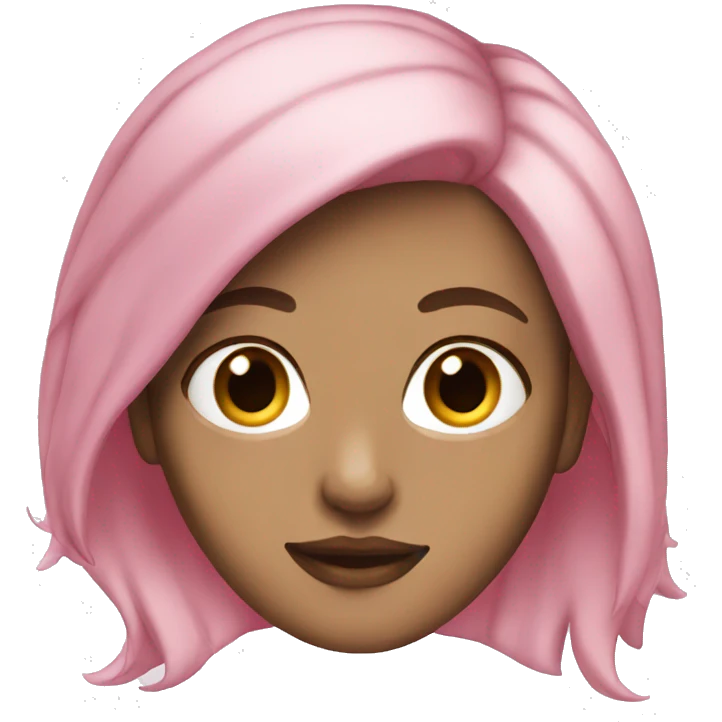 white girl pink hair emoji