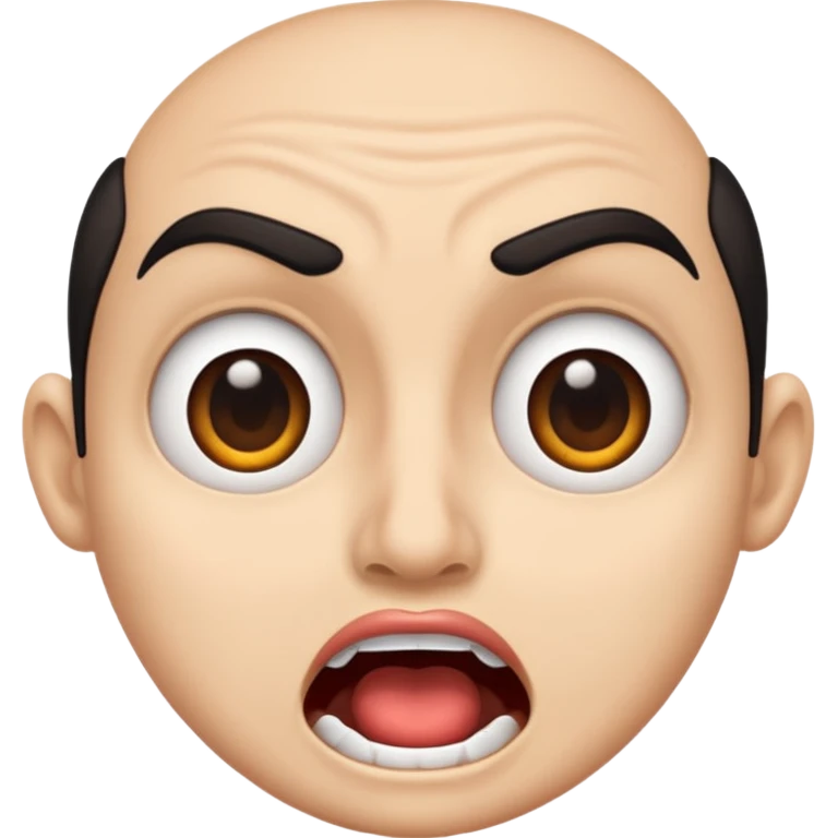 this emoji “😦” with mad eyebrows emoji