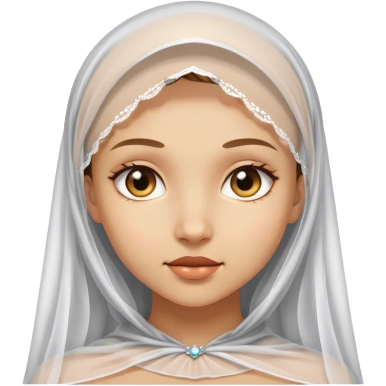 beautiful girl wearing a veil emoji