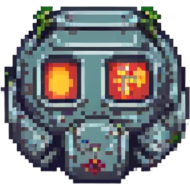 danger symbol, pixel art, retro video game style emoji