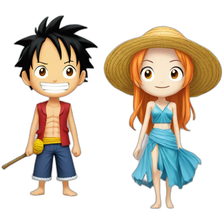 Luffy x nami emoji