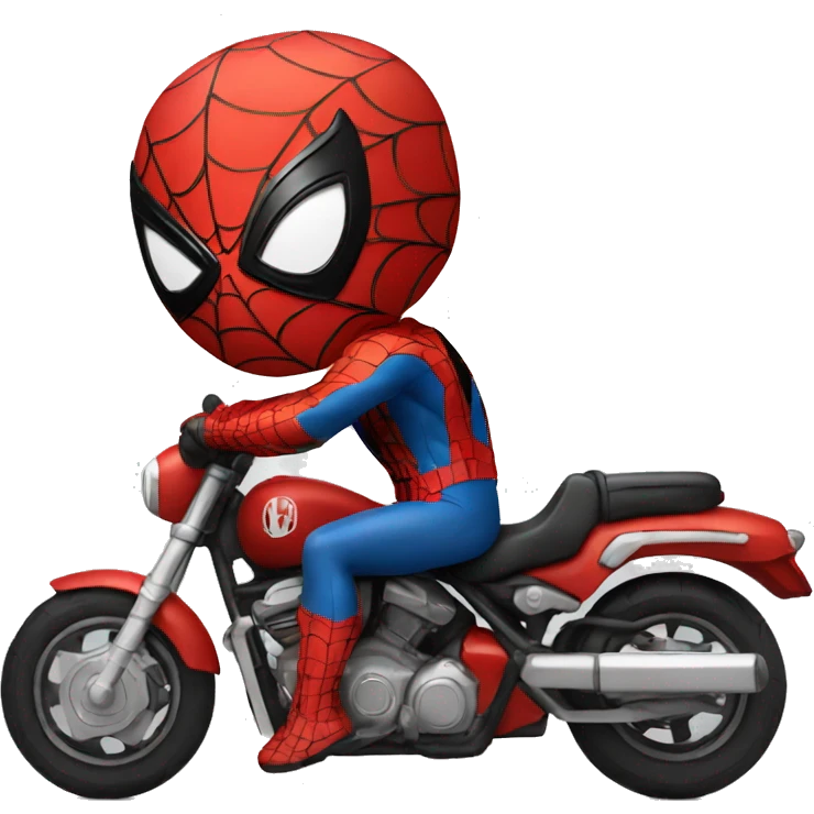 Spider-Man on a motorcycle emoji
