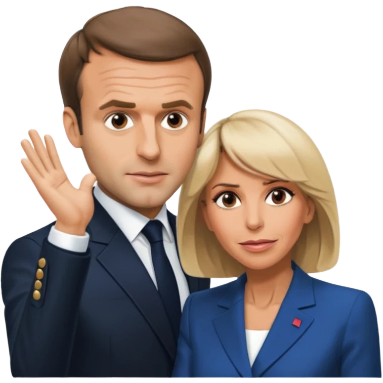 Emmanuel Macron se faisant gifler par Brigitte macron emoji