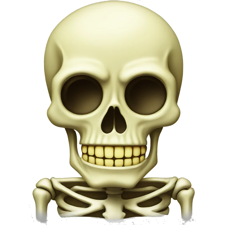 Skeleton of spongebob emoji