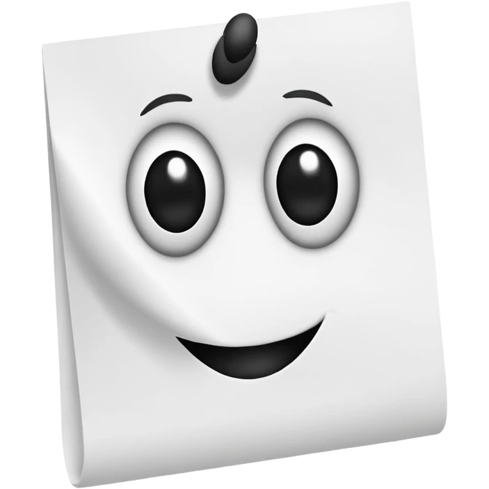 Job application with black feet black hand with the eyes and a mouth but it has to be a blank paper and with the text job at the top of the paper emoji