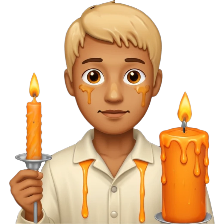  man holding candle emoji