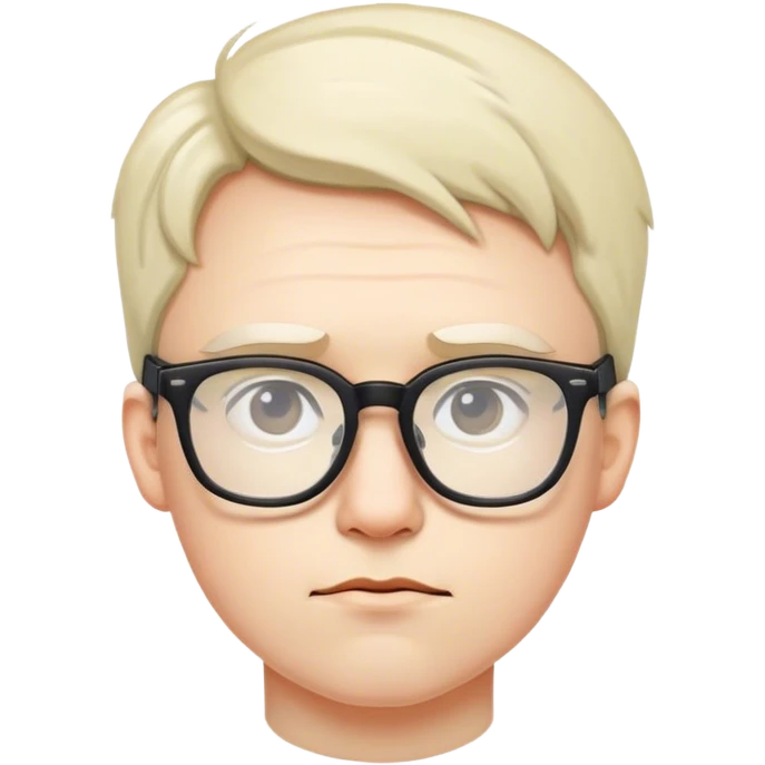 Nerd thinking emoji