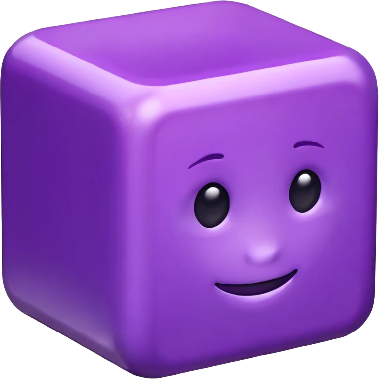 Purple cube with rounded corners emoji