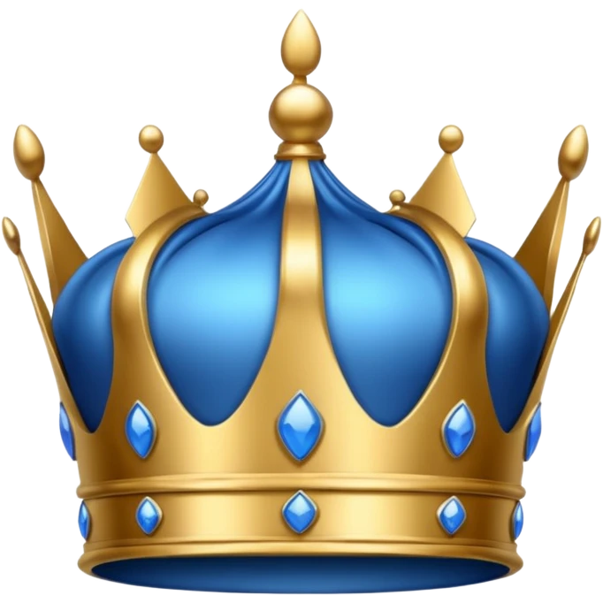 Crown Blue Color  emoji