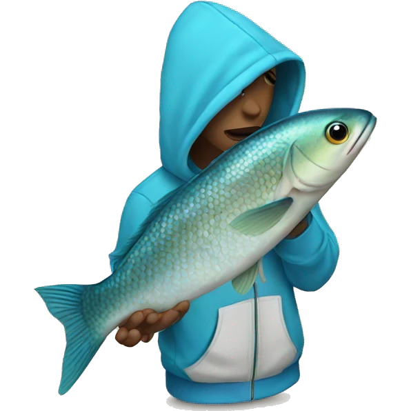 Fish wth hoodie emoji
