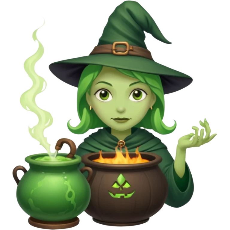 green witch cooking potion emoji