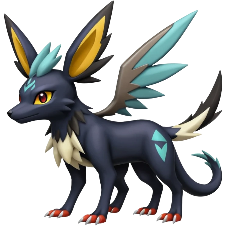  Nargacuga-Umbreon-Noivern-Silvally-Pokémon-Fakémon-fusion (full body) emoji
