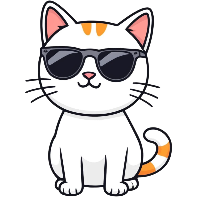 Cat with sunglasses emoji
