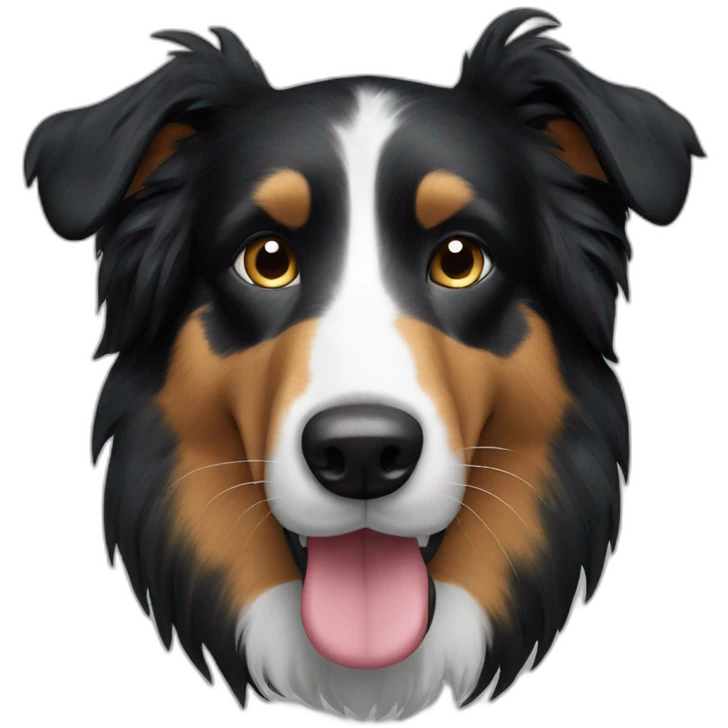 all black collie pointy ears emoji