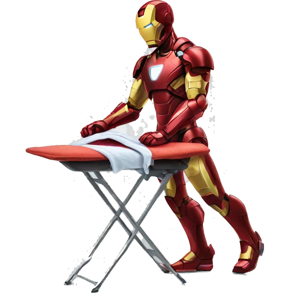 ironman ironing clothes emoji