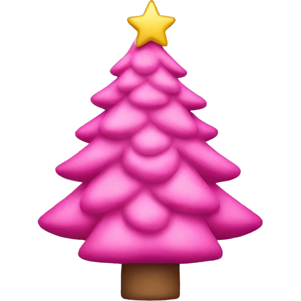 pink christmas tree  emoji