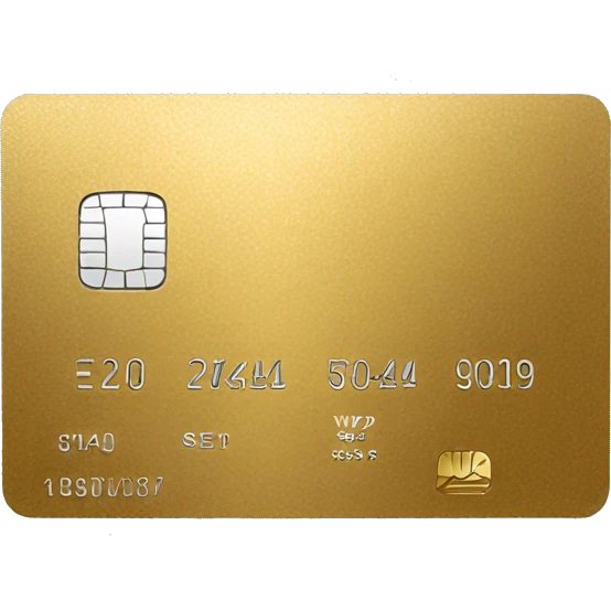 Gold credit card simple emoji
