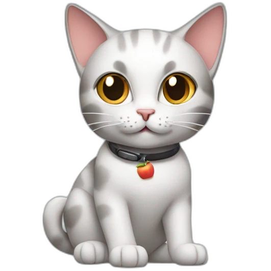 Cat with Airpods and apple watches emoji