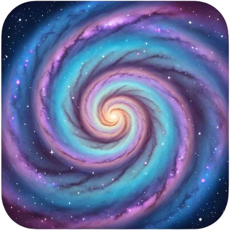 cosmic spiral galaxy with stars and nebula emoji