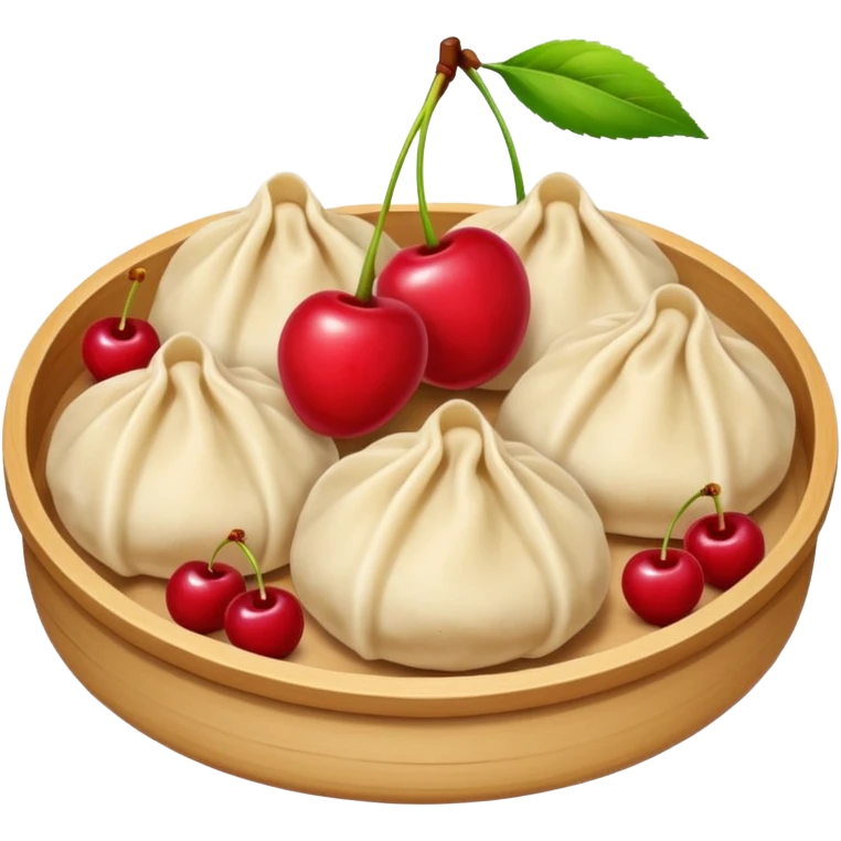 Dumplings with cherries  emoji