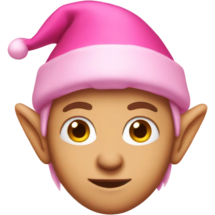 A pink elf emoji