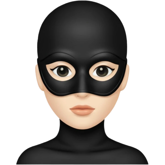 black mask emoji