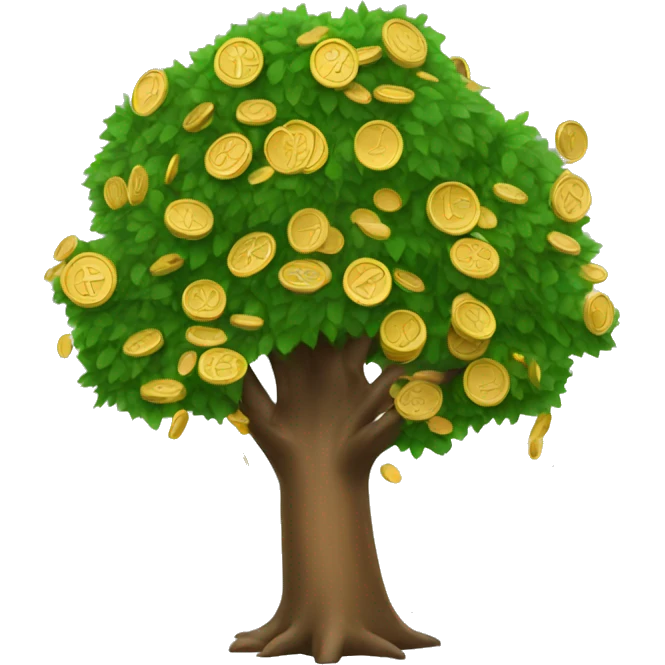 tree with coins emoji
