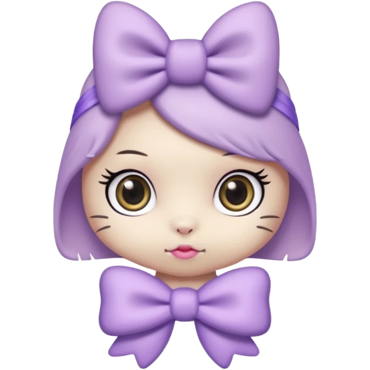 hello kitty in lilac colors emoji