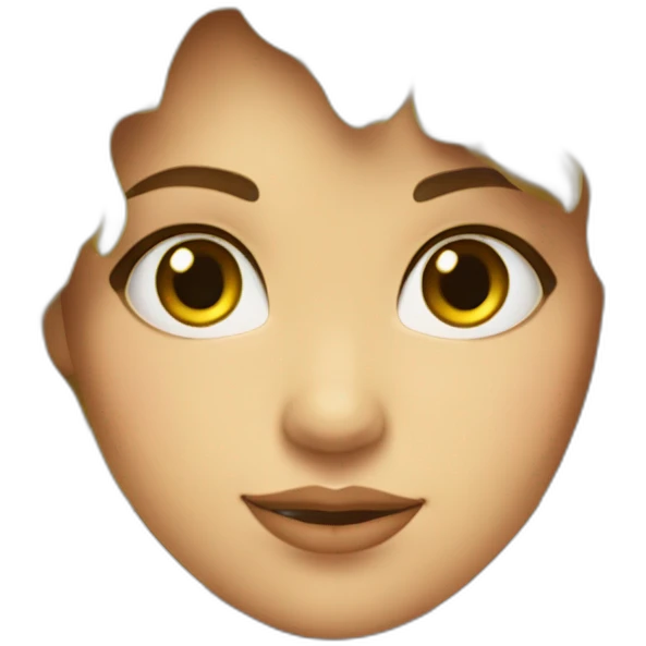 Chica pelo moreno ojos verdes abrazando chica rubia con rizos emoji