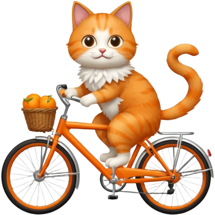 Eine Katze auf einem Fahrrad emoji