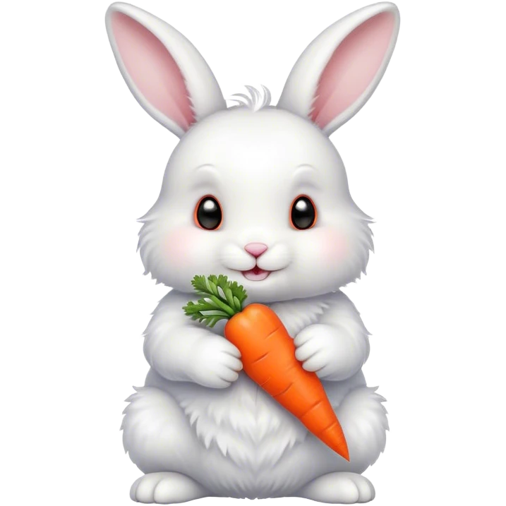 Bunny and carrot emoji