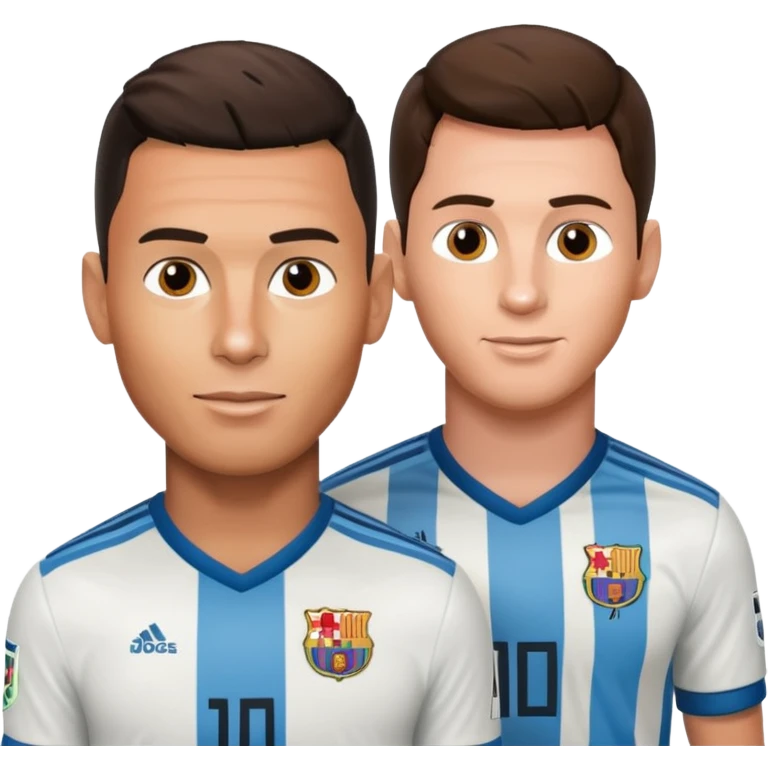 Cristiano ronaldo whit messi emoji