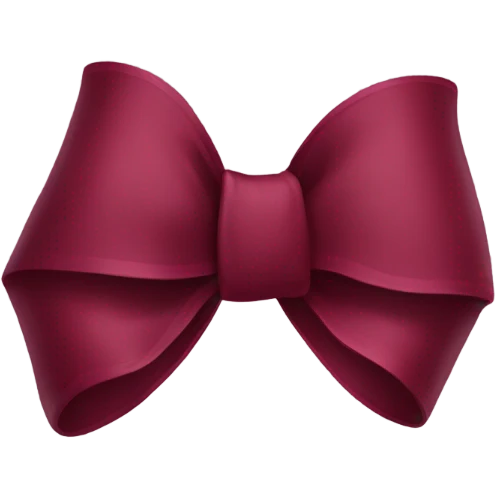 burgundy bow emoji