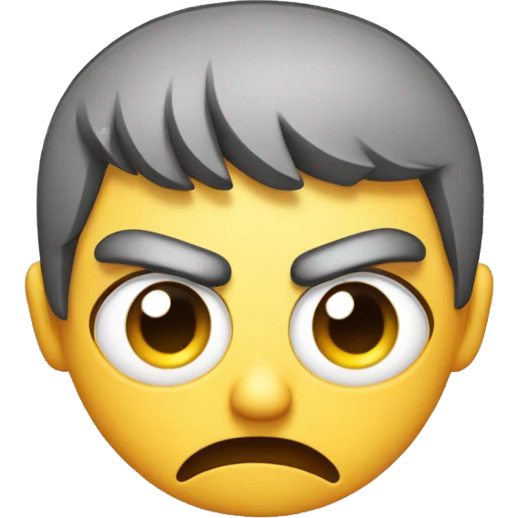 emoji with angry eyebrows also with eyelashes emoji