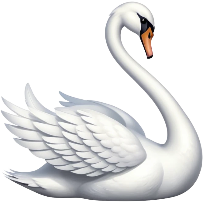 Swan with bow emoji