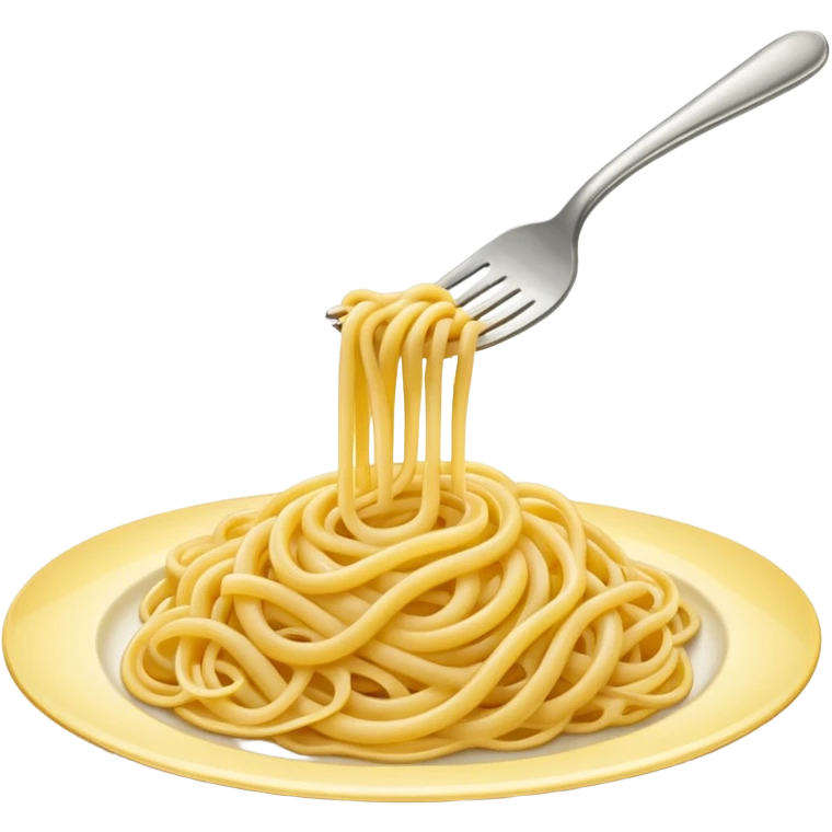 golden fork with a spaghetto around it emoji