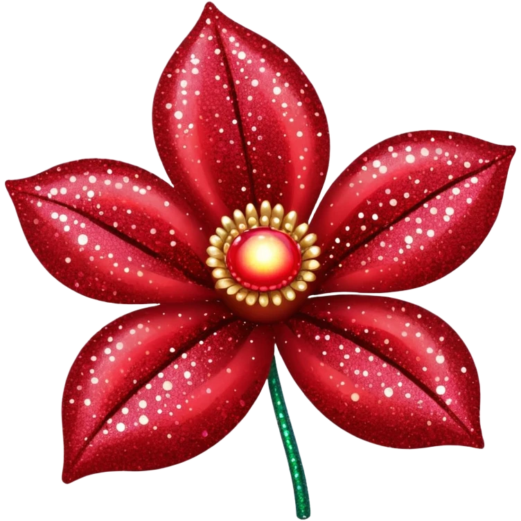 red glitter flower hype style emoji