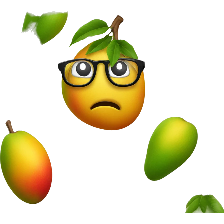 mango with glasses emoji