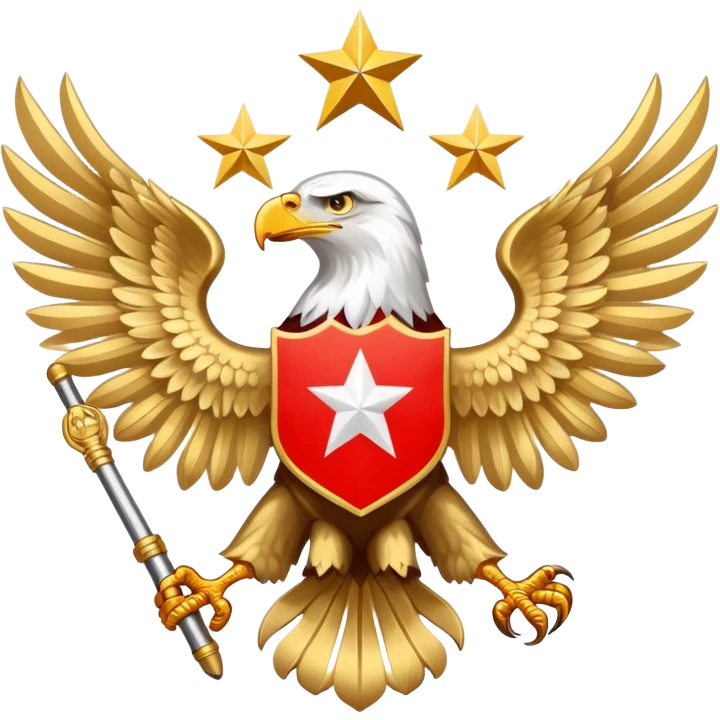 Russian flag, eagle and russian mafia star emoji