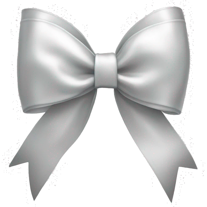 white satin bow emoji