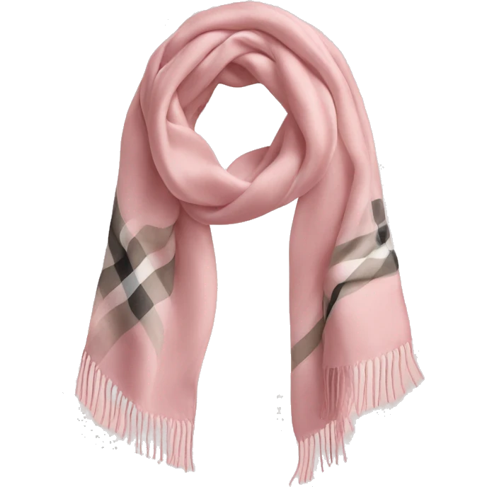 Pastel pink burberry scarf emoji