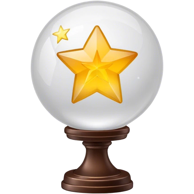 fotball crystall ball with stars on the small stand emoji