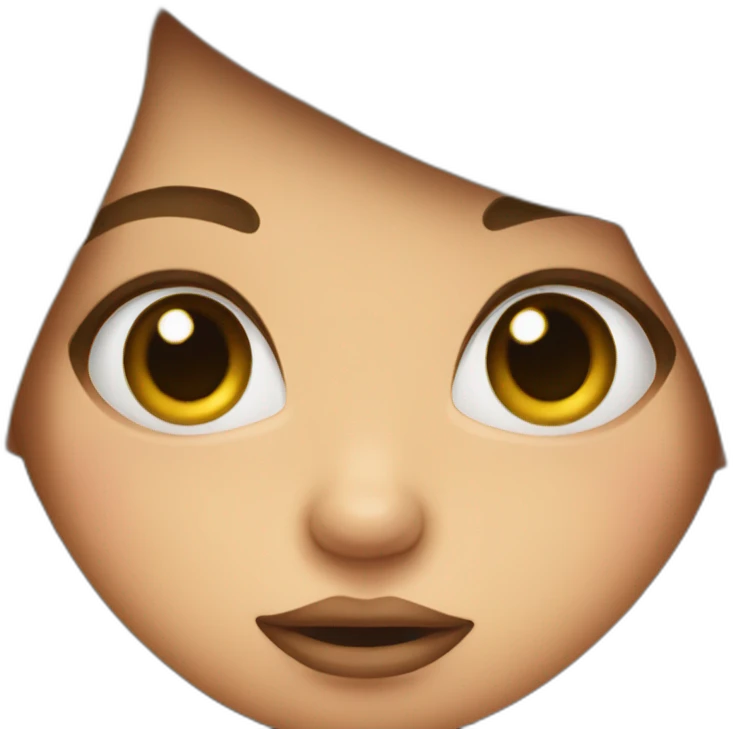 girl holding her cheeks and pouts her lips emoji