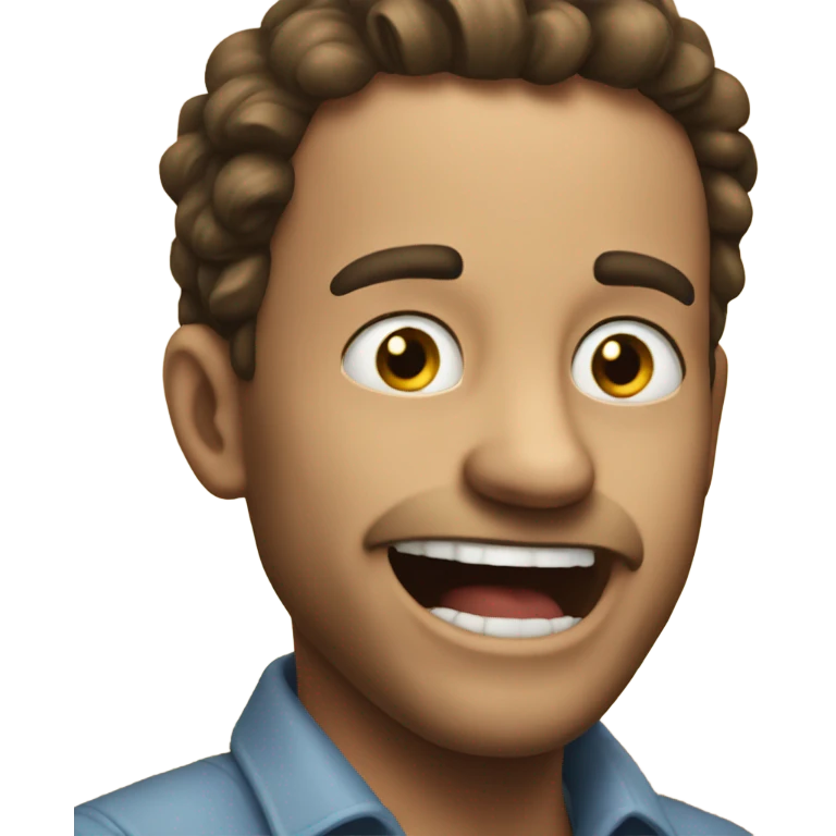 Some one not laughing at joke emoji