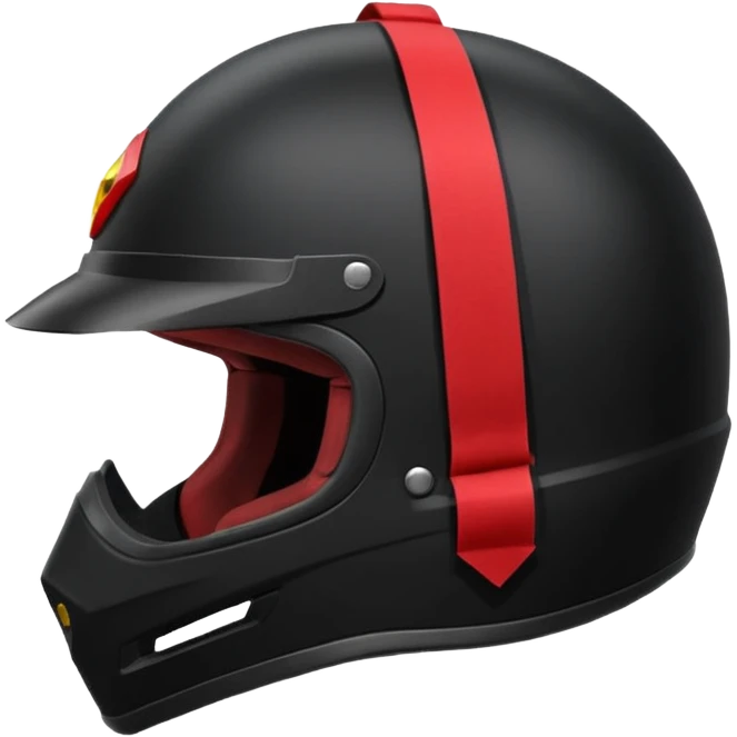 Rider helmet black matte at the back theres ribbon attached for female rider it is a full face only do not include the lady emoji