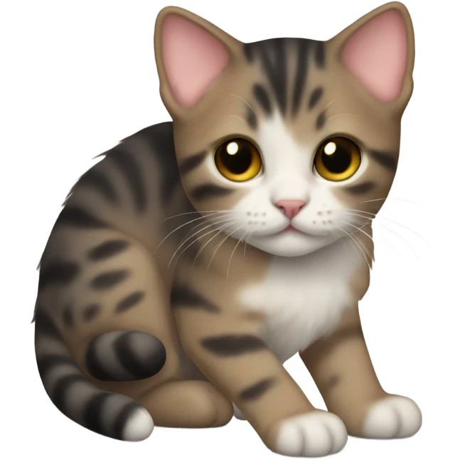Kitten with human body emoji