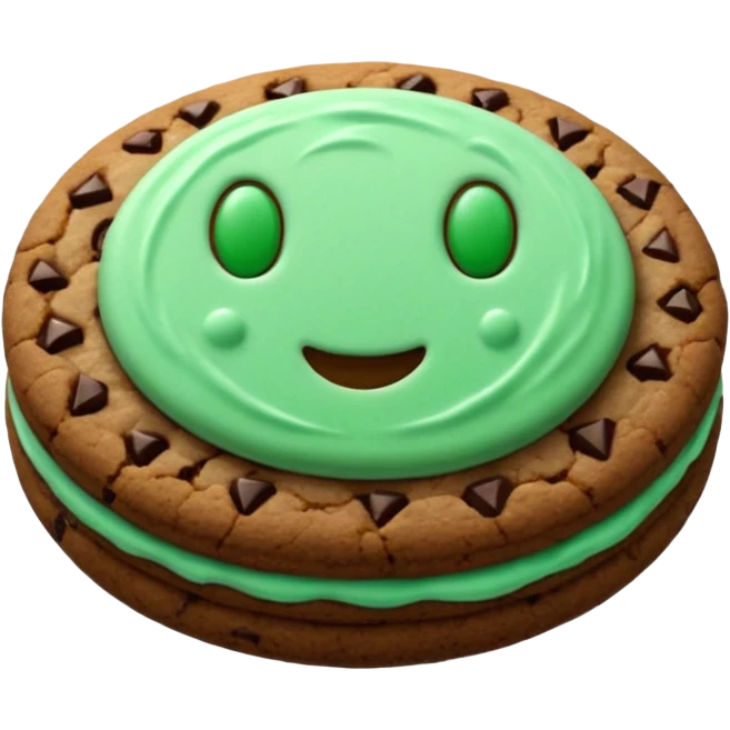 mint chocolate cookie emoji