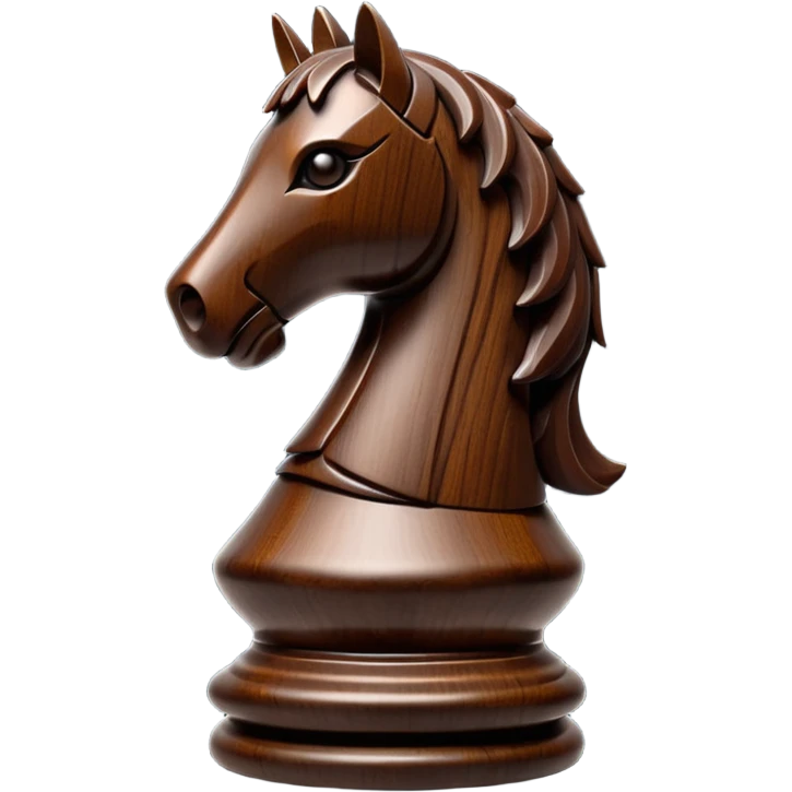 piece of chess knight in dark emoji
