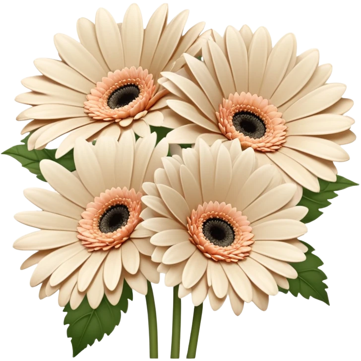 light beige Gerbera flowers  emoji