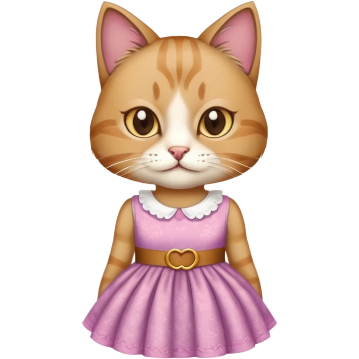 Gato con un vestido emoji